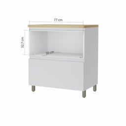Balcão Modular 1 Porta Basculante 1 Gaveta Nesher Rainha 80cm 100 Mdf - 3