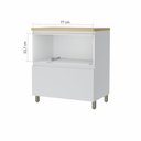 Ver imagem 3 de Balcão de Cozinha Modular 1 Porta Basculante 1 Gaveta Nesher Rainha 100% MDF Cor Branca / Nature