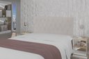Ver imagem 3 de Cabeceira Viena Plus Casal 1400mm Veludo Adar Off White - Simbal