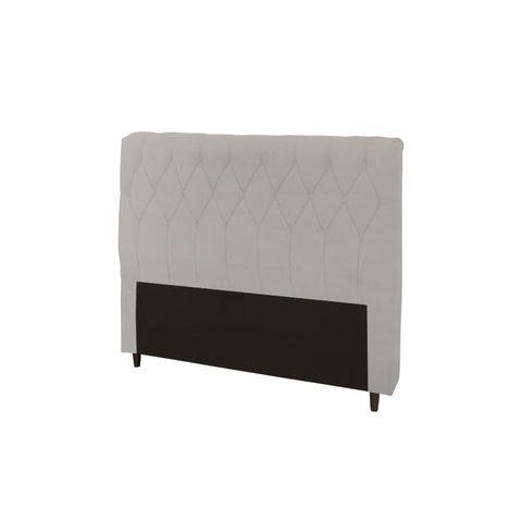 Cabeceira Viena Plus Casal 1400mm Veludo Adar Off White - Simbal