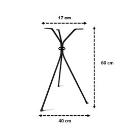 Base Tripé de Mesa Preto 60cm Pe Mesinha Bistrô Decoração - 3