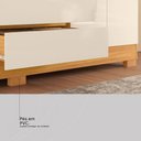 Ver imagem 6 de Guarda-roupa Casal Ópera 6 Portas 4 Gavetas com Espelho Cinamon/off White - Demóbile
