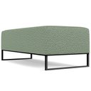 Ver imagem 5 de Puff Decorativo Sala de Estar Bali W01 Base Ferro 120x50 cm Bouclê Oliva - Lyam Decor