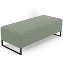 Ver imagem 1 de Puff Decorativo Sala de Estar Bali W01 Base Ferro 120x50 cm Bouclê Oliva - Lyam Decor