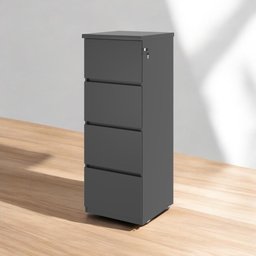 Gaveteiro Arquivo 04 Gavetas Línea Preto - 2