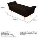 Ver imagem 2 de Recamier Estofado Ari 140 Cm Casal Corano Marrom