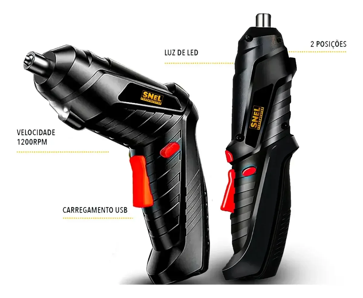 Parafusadeira Angular Bateria 5v Prb-001 Snel Ferramentas - 7