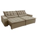 Ver imagem 1 de Sofá Elegance Retratil e Reclinavel 2,32 Mts Veludo Castor