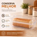 Ver imagem 3 de Porta Pão com Tampa Transparente Bpa Free Multiuso