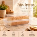 Ver imagem 5 de Porta Pão com Tampa Transparente Bpa Free Multiuso