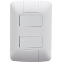 Ver imagem 1 de Conjunto 4x2 com 2 Interruptores Simples de 6 Ampères e 250 Volts Aria Branco - 57241040 - Tramontin