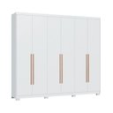 Ver imagem 3 de Guarda-Roupa 6 Portas 6 Gavetas Brescia Branco