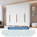 Ver imagem 7 de Guarda-Roupa 6 Portas 6 Gavetas Brescia Branco