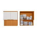 Ver imagem 2 de Armário Aéreo 4 Portas MDF Bari 0,80cm