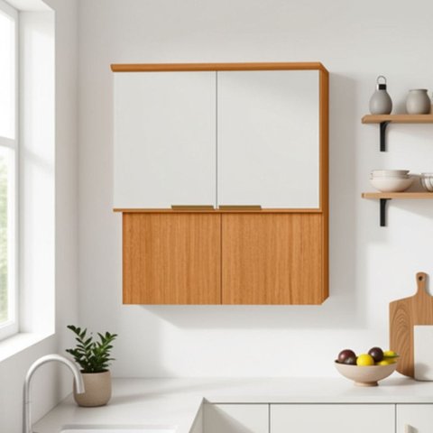 Armário Aéreo 4 Portas MDF Bari 0,80cm