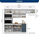Ver imagem 3 de Cozinha Completa Modulada Americana 4 Peças com Torre Quente e Balcão Tampo Unna