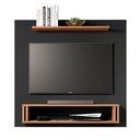 Ver imagem 2 de Painel Europa Tv 32 Polegadas Pequeno Quarto Suspenso Sala Rack Cor Preto/freijo