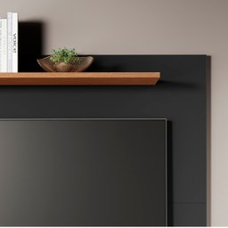 Painel Europa Tv 32 Polegadas Pequeno Quarto Suspenso Sala Rack Cor Preto/freijo - 4