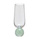 Ver imagem 2 de Kit 06 Taças Champanhe de Vidro Base Esfera Verde 260ml 17cm 17160-Pl