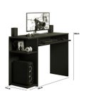 Ver imagem 4 de Escrivaninha Mesa de Computador para Gamer com Prateleira Elevada e Suporte para Teclado Extensível