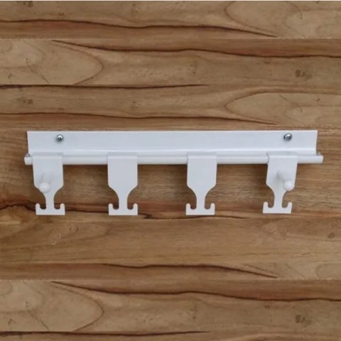 Suporte Pendurador Chaveiro Ganchos Porta Objetos Bolsas Chaves Alumínio Branco