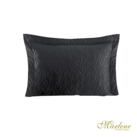 Porta Travesseiro Satinee Preto 50x90cm