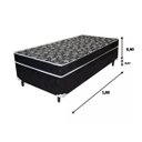 Ver imagem 2 de Cama Conjugada Ortopédica Solteiro 88x 188 - Suede Preto - Tampo Japonês Preto