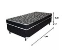 Ver imagem 2 de Cama Conjugada Ortopédica Solteiro 88x 188 - Suede Preto - Tampo Japonês Preto