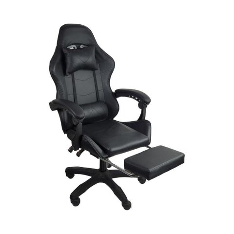 Cadeira Gamer Stillus Ergonômica com Apoio para Os Pés Preto