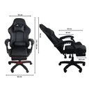 Ver imagem 5 de Cadeira Gamer Stillus Ergonômica com Apoio para Os Pés Preto