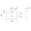 Ver imagem 2 de Cuba Apoio Rt1 Retangular com Mesa 610x460x100mm White - Docol Docol Louças