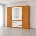 Ver imagem 2 de Guarda Roupa 4 Portas 6 Gavetas 2 Espelhos Xline -grand Line