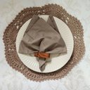 Ver imagem 2 de Sousplat Americano Redondo de Mesa em Crochê Telha