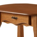 Ver imagem 2 de Aparador Oval em Madeira Maciça com 1 Gaveta e Prateleira 1034 Linz Móveis - Imbuia Glazer