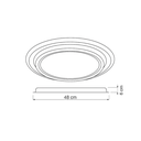 Ver imagem 2 de Plafon Led de Sobrepor Luz Amarela Neutra Branca 48cm 72w 110v/220v:dourado/110/220v