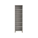 Ver imagem 3 de Armario Paneleiro 4 Portas 5 Prateleiras 230x70 cm Valência Cinza MDF Casamia