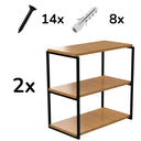 Ver imagem 5 de Kit 2 Prateleira Tripla Estante 30x60cm Tipo Industrial