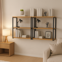 Ver imagem 2 de Kit 2 Prateleira Tripla Estante 30x60cm Tipo Industrial