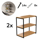 Ver imagem 4 de Kit 2 Prateleira Tripla Estante 30x60cm Tipo Industrial