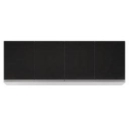 Armário de Cozinha Modulado de Canto Esquerdo 5 Peças Cp54 com Pia Inox Branco-preto - Lumil - 3