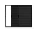 Ver imagem 3 de Veneziana 3 Folhas Aluminio Preto 1,20x1,20 Linha 18 Modular