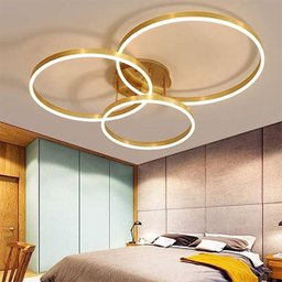 Lustre Aneis Infinito 3 em 1 Perfil Luminaria Orbital Arco Luxo Moderno Decorativo Sala Quarto Comer - 5