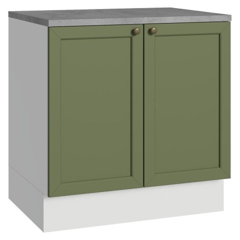 Balcão de Cozinha 80 cm 2 Portas Branco/Verde Vik Madesa