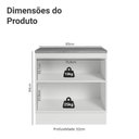 Ver mais imagens de Balcão de Cozinha 80 cm 2 Portas Branco/Verde Vik Madesa