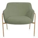 Ver imagem 4 de Poltrona Decorativa Jade Bouclé Base Aço Ouro Fosco Verde Claro Nexta Casa