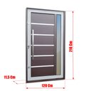 Ver imagem 4 de Porta Pivotante Alumínio Lamb.Miraggio c/Pux.e.Elite Mix Corten 216x120 Brimak