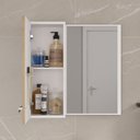 Ver imagem 3 de Kit Conjunto de Balcão para Banheiro Pop 60cm Branco/carvalho Fabribam