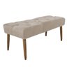 Banco Estofado Jade 120xcm Suede Bege - Majú Decor - 4