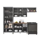 Ver imagem 6 de Armário Cozinha Modulada Completa Americana 100% MDF 280cm Provence Multimóveis Crink-CPL020 Cinza