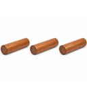 Ver imagem 1 de Kit 3 Cabideiros de Parede em Madeira Eucalipto Gancho Decorativo Premium